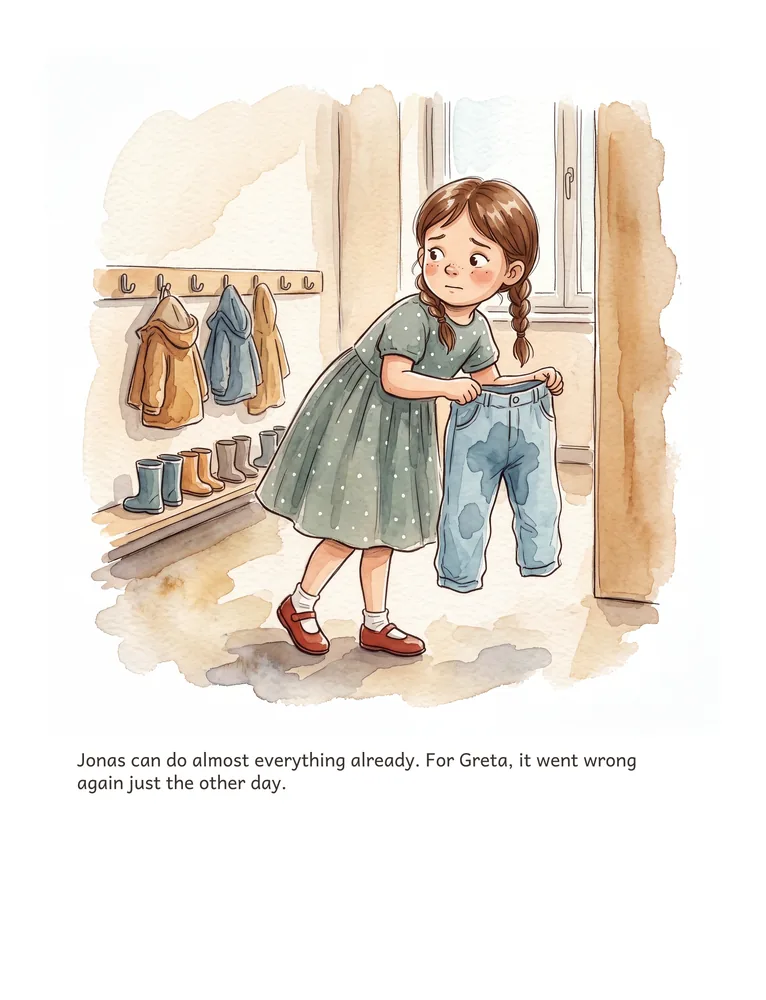 Jonas can do almost everything already. For Greta, it went wrong again just the other day.